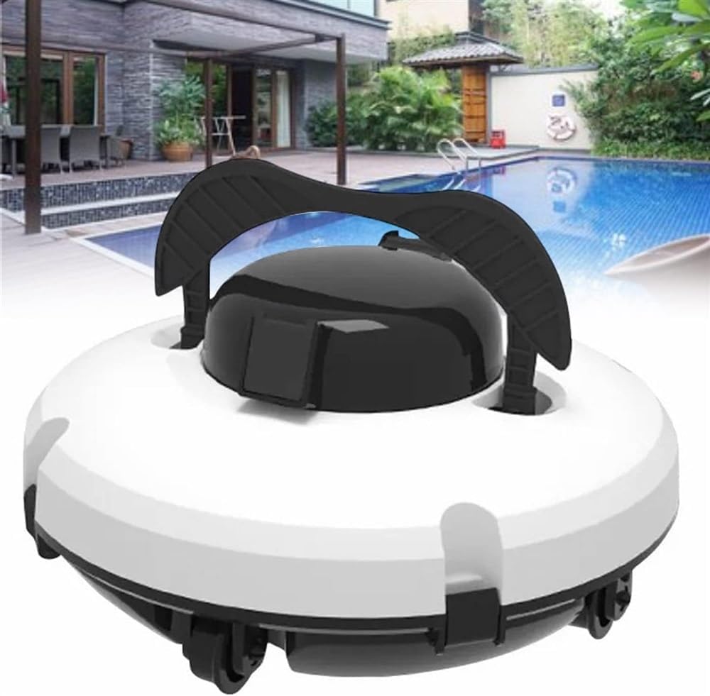 Fully Automatic Pool Vacuum Cleaner, Cordless Robotic Swimming Pool Cleaner Wall-Climbing Underwater Cleaner with Smart Navigation and Top Load Filter for Ground Swimming
