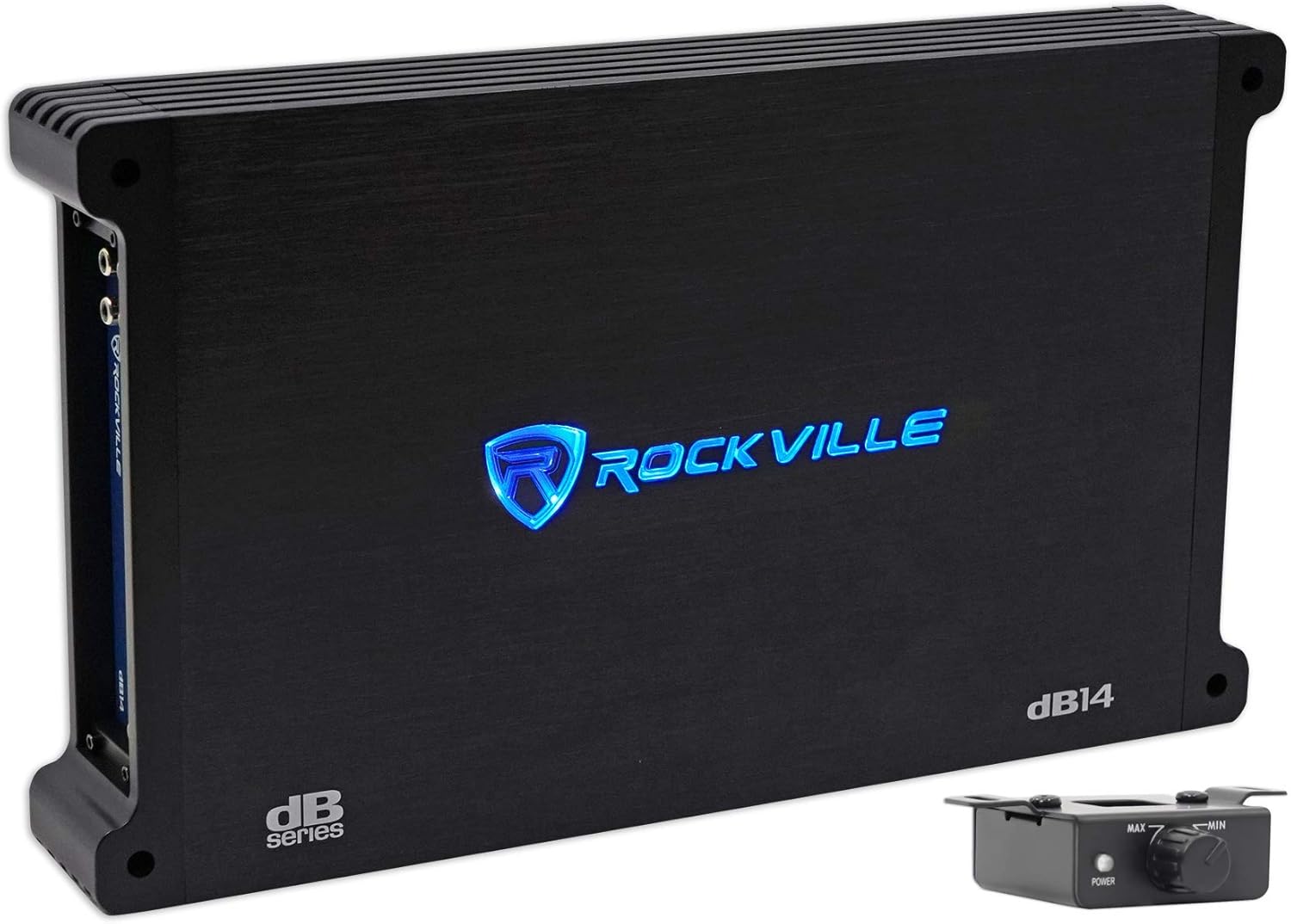 Rockville dB14 Mono Car Amplifier, 4000W, Class-D, Dyno-Certified, Subsonic Filter, EQ, Crossover, Bass Remote, Perfect for Subwoofers, and Car Audio
