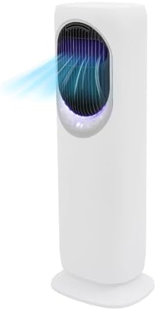 DYRABREST 3-in-1 Air Conditioner Fan, 1800W PTC Portable Evaporative Cooler Remote with Heater Humidifier, 3 Speeds Cooling 2 Speeds Heating with Tank, Quiet for Bedroom Office Home (White)