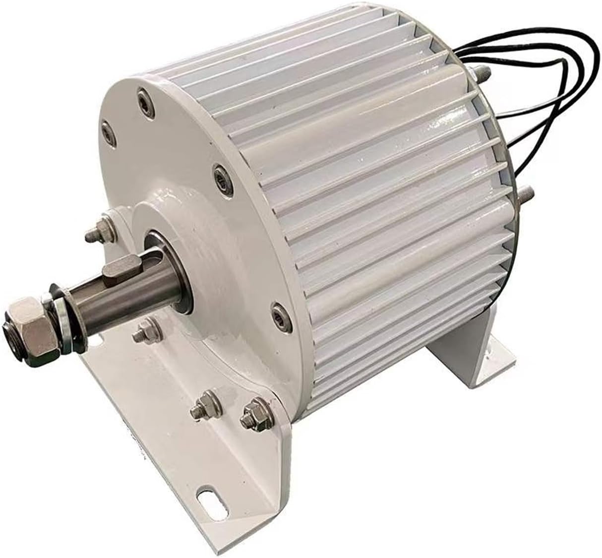Wind Turbines, Low RPM High Efficiency 5000W 24V 48V 96V Electric Generator 5KW Alternator Turbine Motor with Base(WB,Direct Shaft_48V)