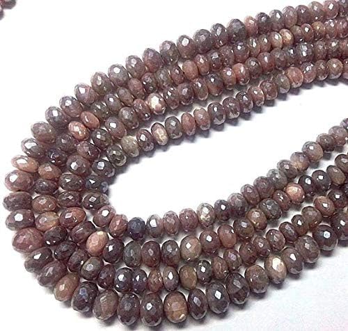 peach moonstone mystic diamond coated faceted roundel beads 6-7-8 mm,super shiny moonstone roundel, natural peach moonstone (sku2825