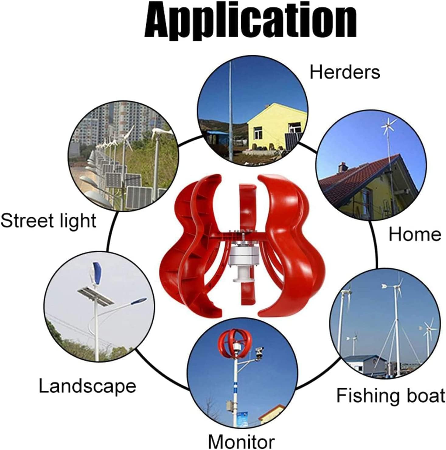 12000W Low Noise Wind Turbine with Controller,12V 24V 48V AC Vertical Axis Wind Turbine Generator Kit for Home Boat Streetlight Roof