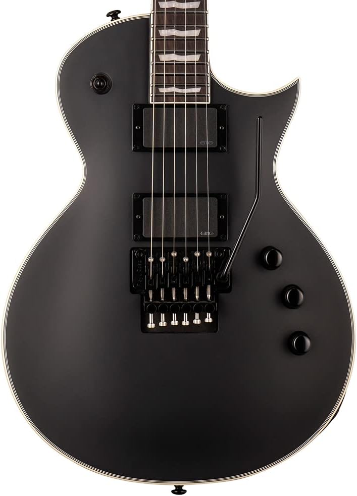 ESP LTD Deluxe EC-1000FR Electric Guitar, Black Satin