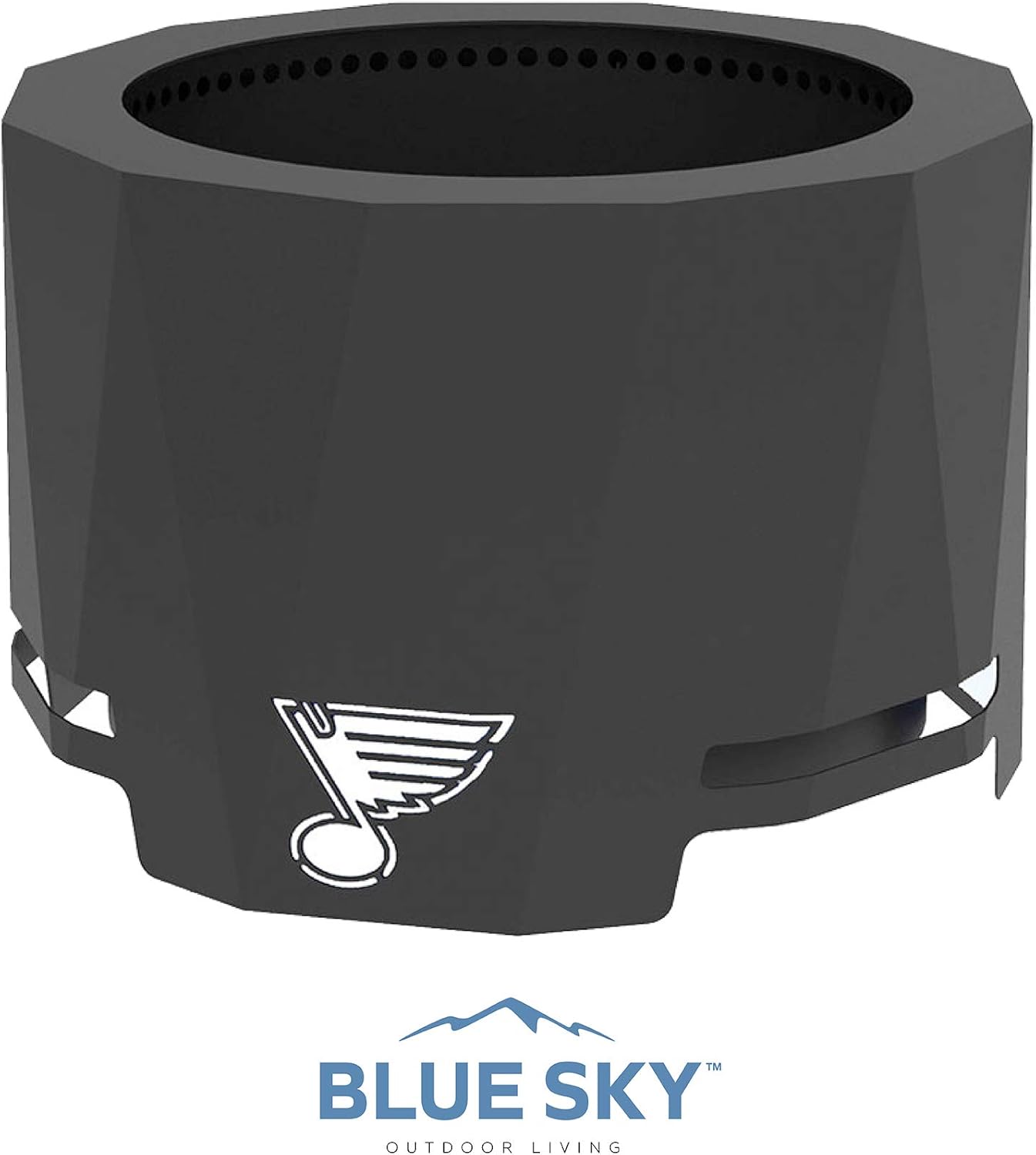 Blue Sky Outdoor Living NHL New York Rangers 24” Steel Peak Patio Smokeless Fire Pit, Firewood and/or Wood Pellet Burning