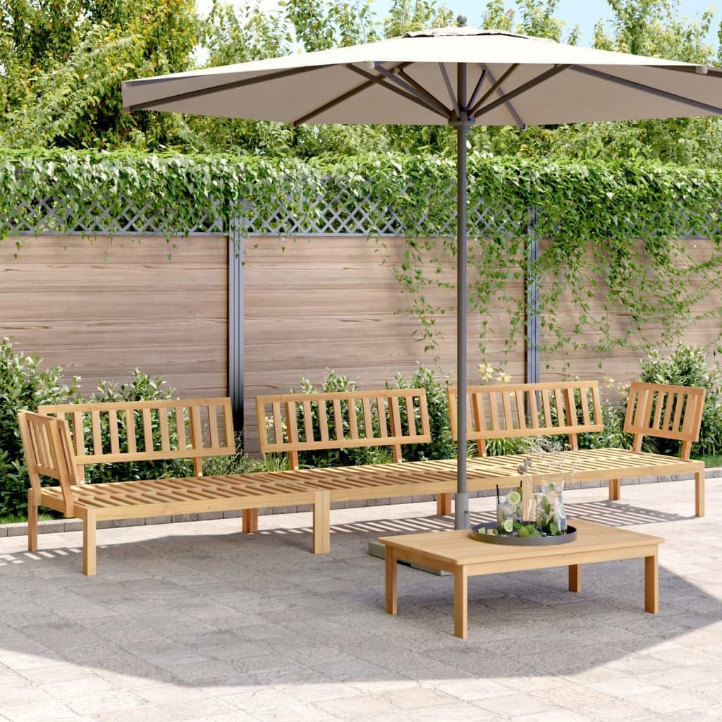 4 Piece Patio Pallet Sofa Set Solid Wood Acacia,Acacia Wood Patio Sofa Set: Modular Sectional for Outdoor Relaxation Outdoor Furniture, Patio Seating