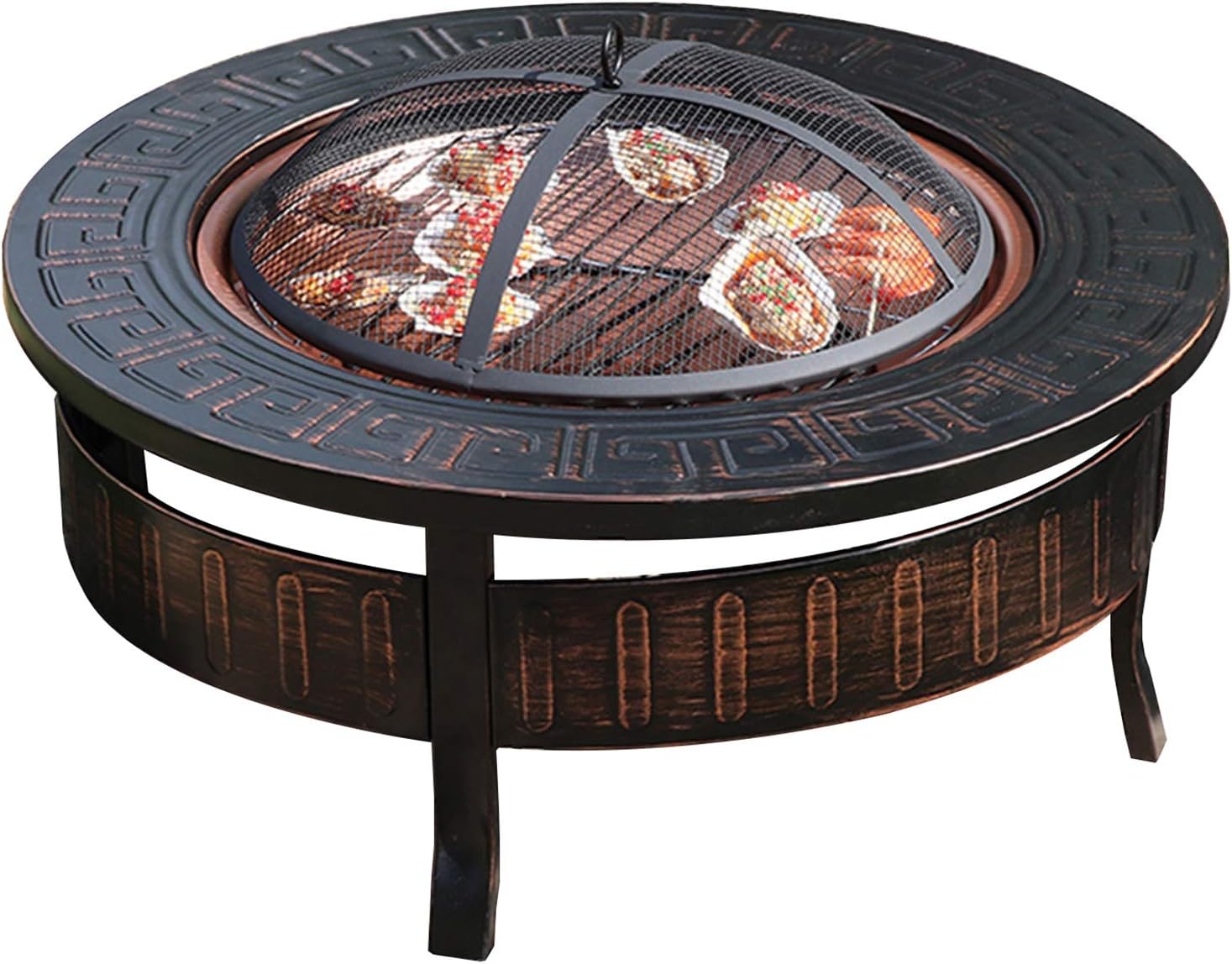 Outdoor Fire Pit Outdoor Bonfire Pit, Garden Wood Burning, Used for Backyard Terrace BBQ and Barbecue Grill, 81cm/31.8