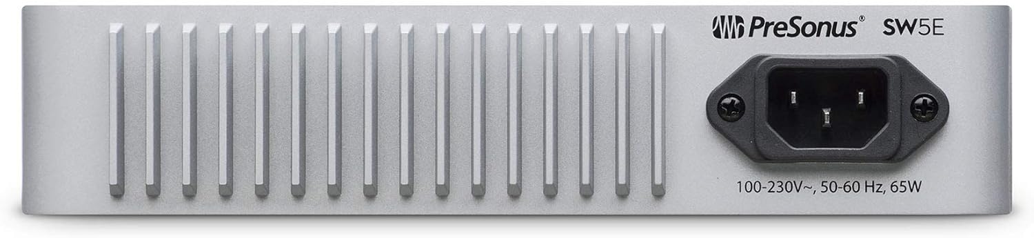 PRESONUS SW5E 5-Port AVB Switch w/PoE, Rack Mountable+Headphones+(2) Mics+Cases