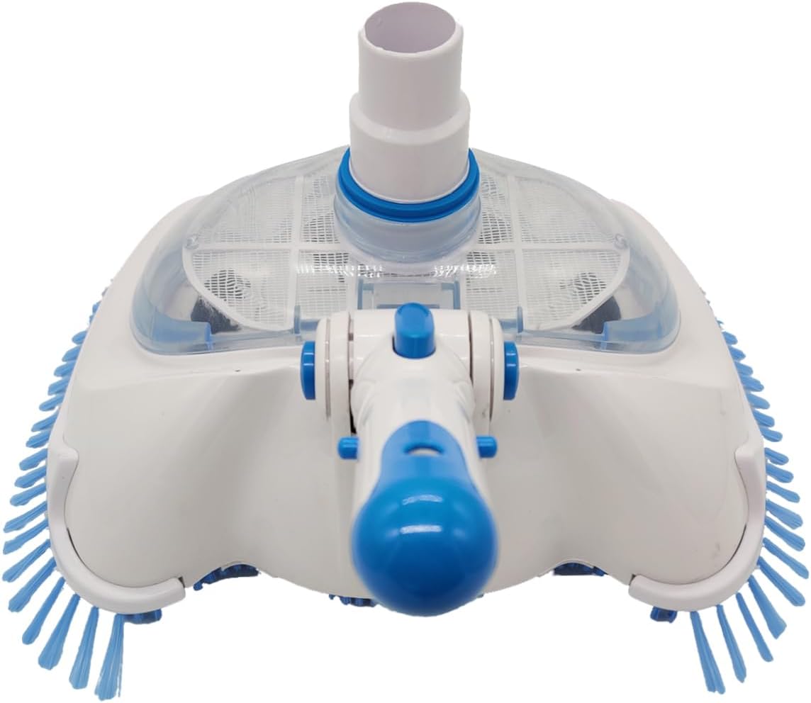 Pool Brush Cover Vacuum Head Swimming Pool Cleaning Tool Wide Angle Bristles for Moss Removal Compatible Telescopic Rod