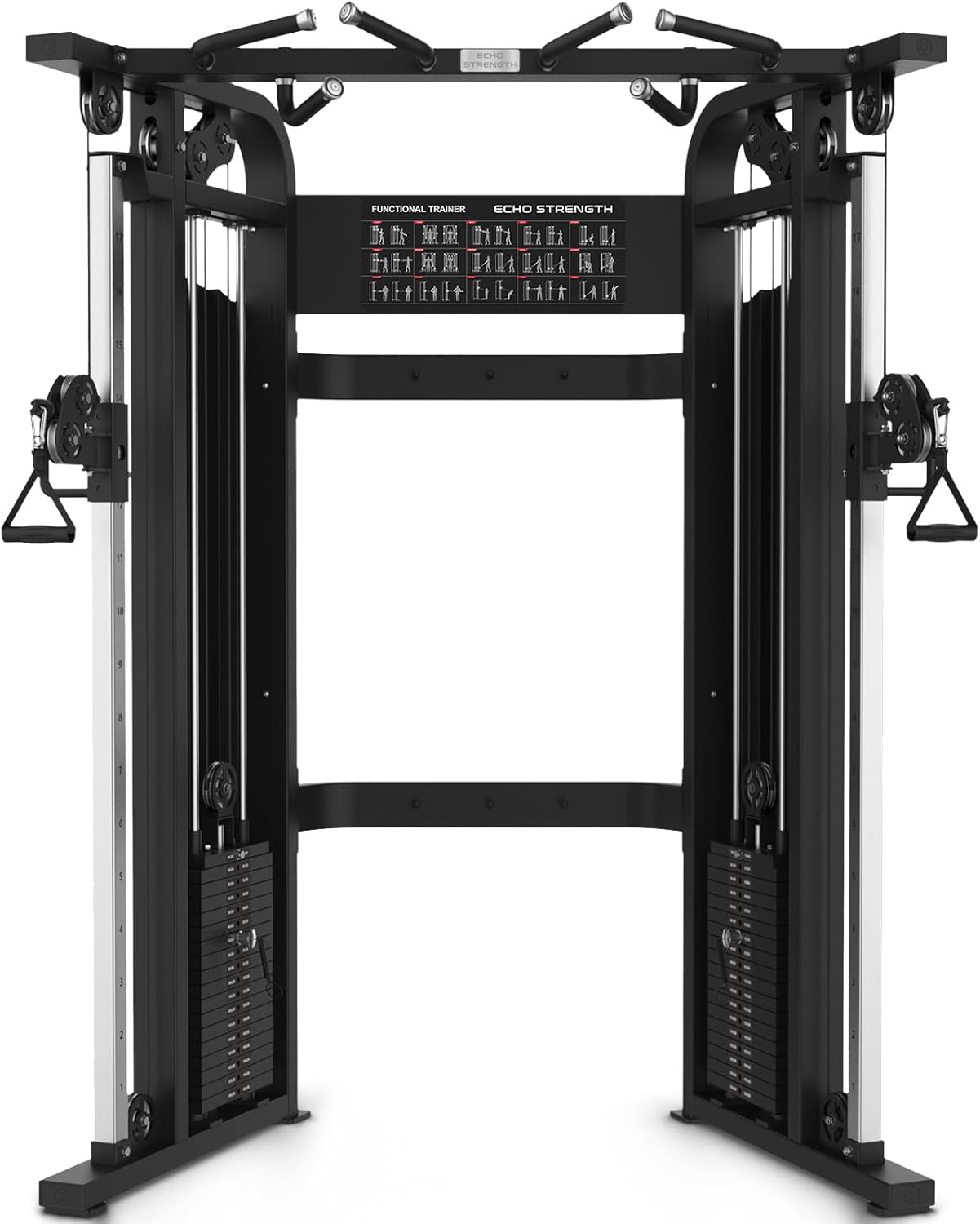 Commercial Functional Trainer Cable Machine, Multifunctional Cable Crossover Exercise Machine, All in One Home Gym System, Workout Weight Machine for Strength Training, Compact Fitness Equipment Set