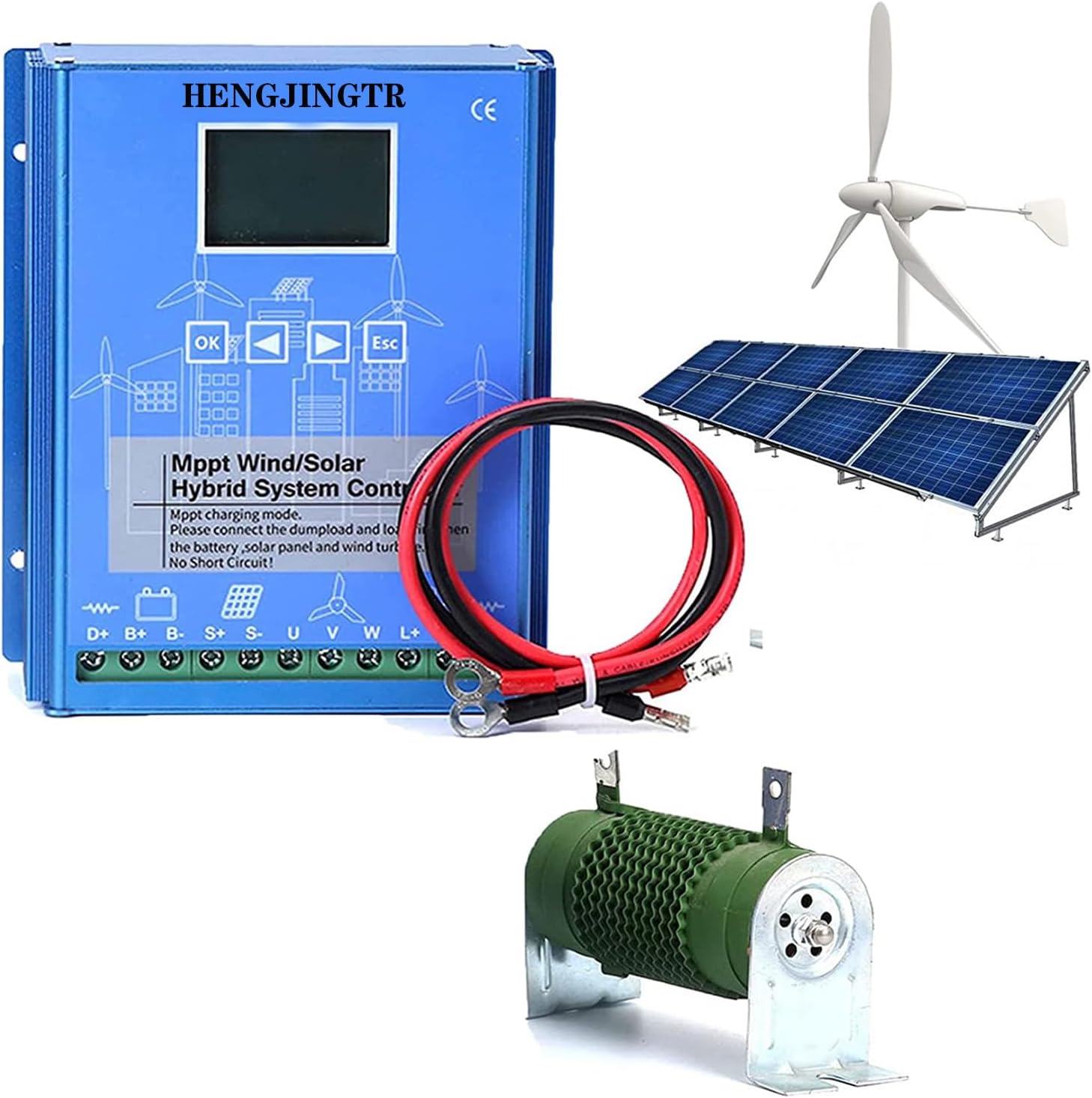 MPPT Charge Controller Solar & Wind Hybrid System Wind Solar Regulator 12V 24V 10000W Solar Controller Wind Solar Regulator,24v