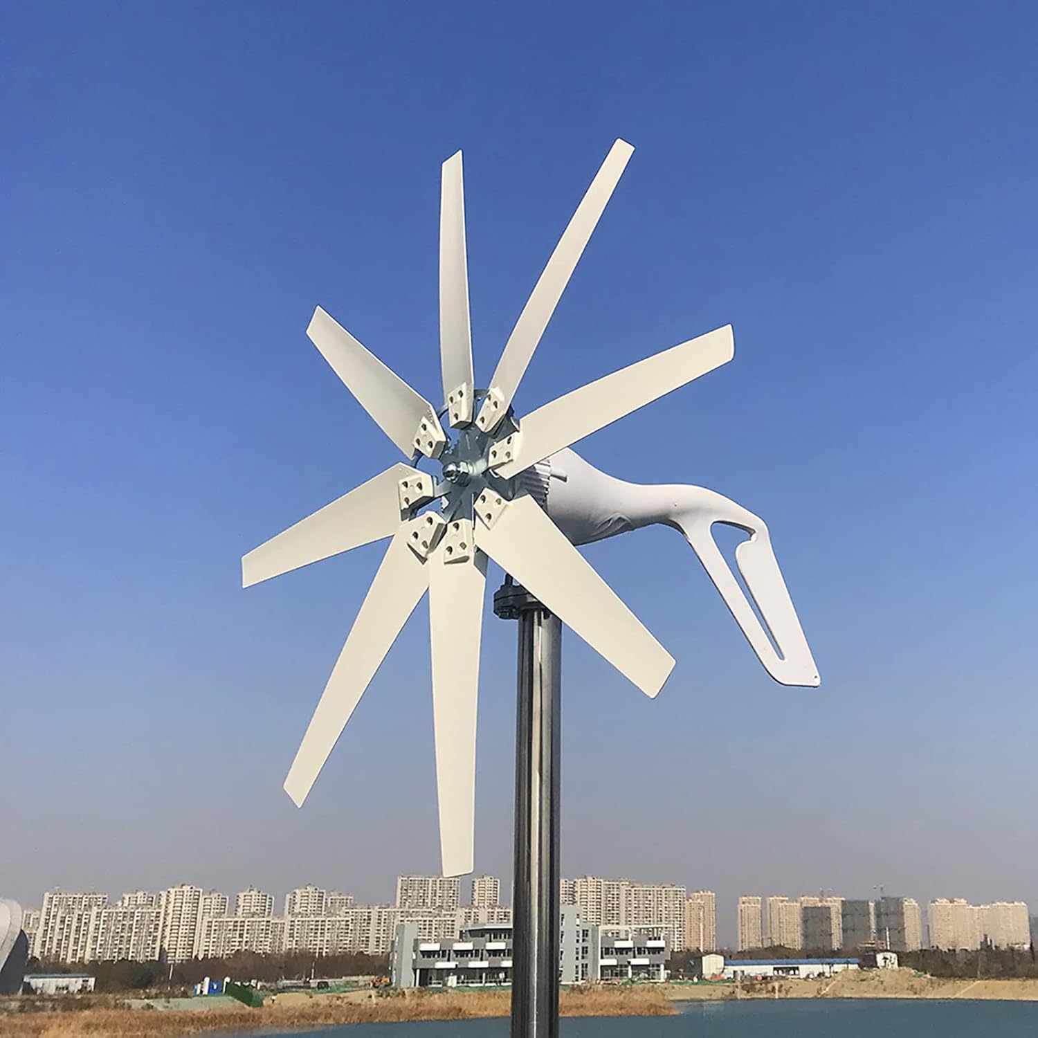 9000W Vertical Axis Wind Generator Kit,110V/220V with MPPT Controller 8 Blades for Home, RV, Boat, Car, Easy to Install