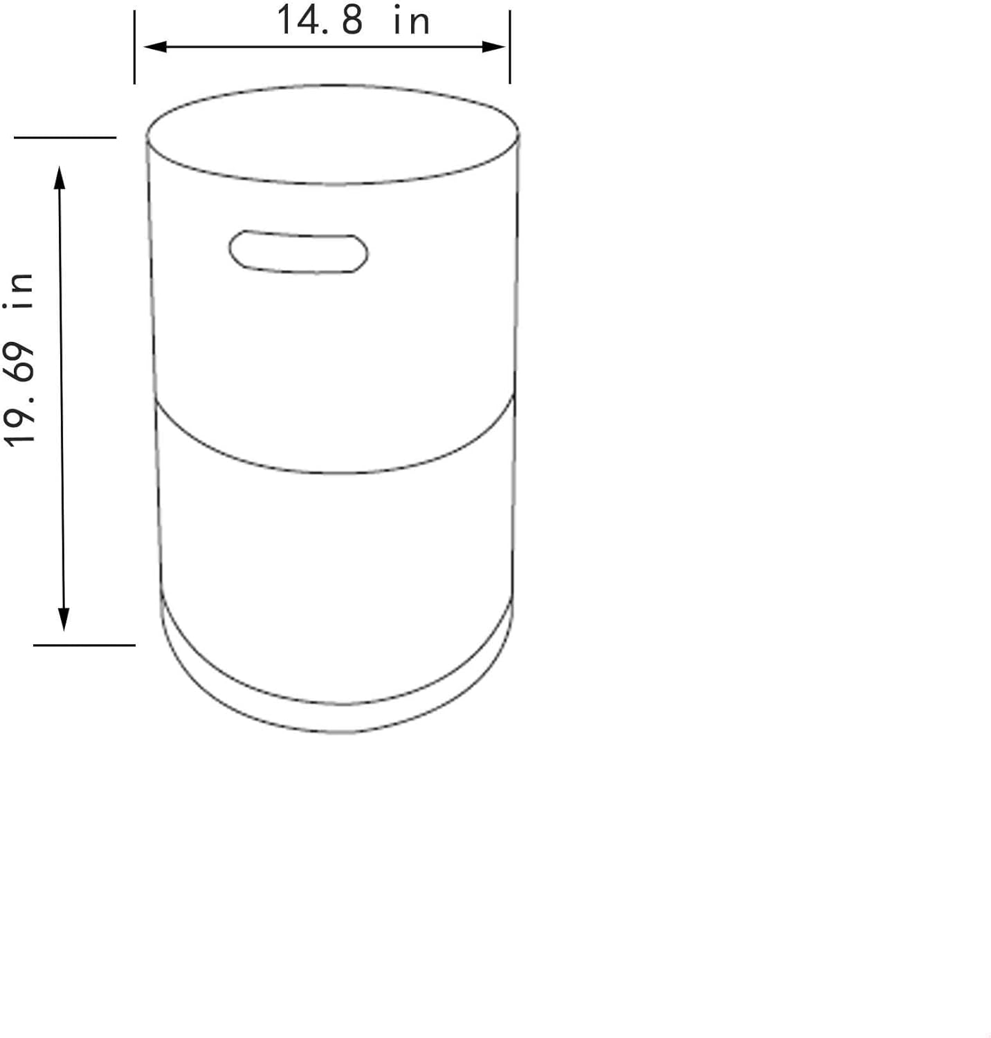 GDFStudio Propane Tank Cover Outdoor Iron Tank Holder Round Tank Storage Hideaway Side Table with Handles for Fire Pits Gas Tank Holder Storage Gas Bottle Cover, Gray