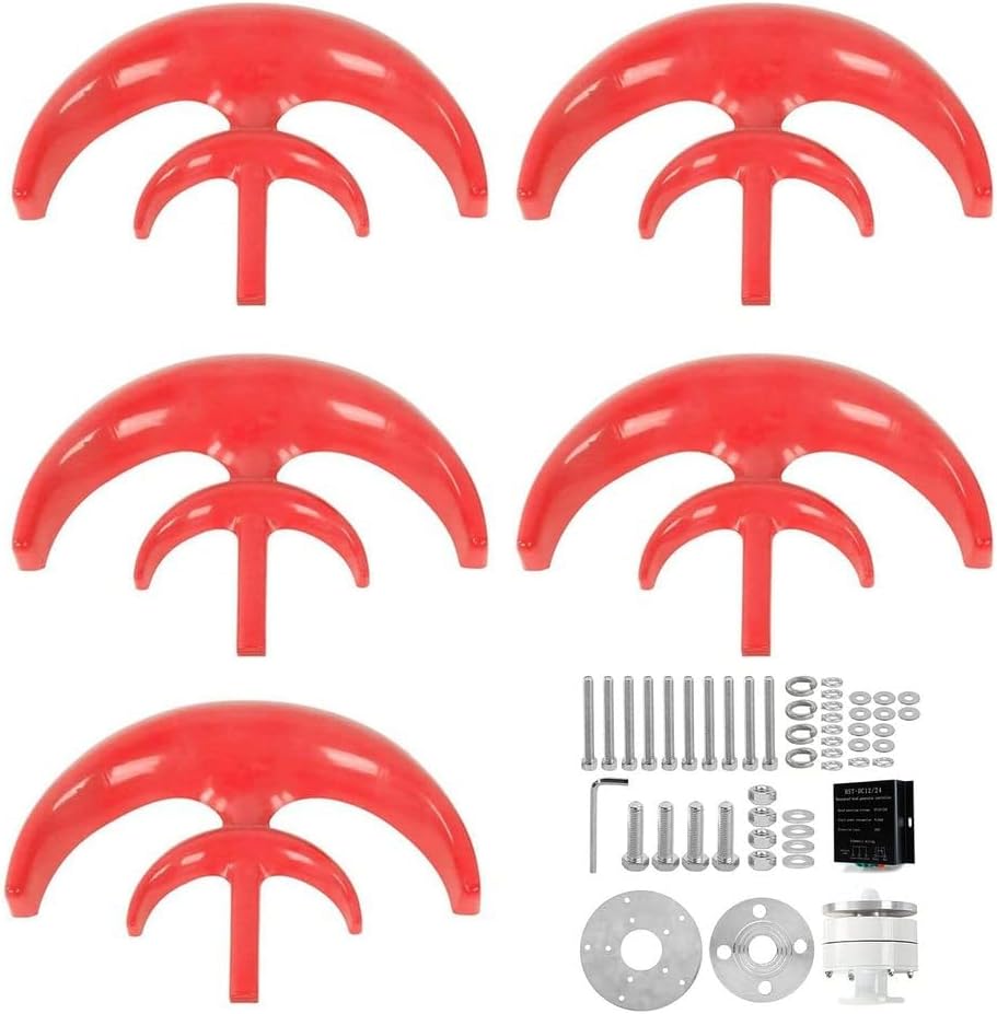 12V 24V 48V 220V Noiseless Wind Turbine Generator Kit W/Controller,Automatically Wind Speed 5000W Lantern Wind Power Generator for Home, Boats, Gazebos,220v