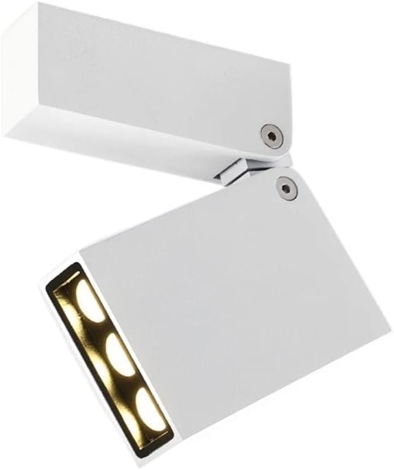 GeRRiT Modern Simplicity Led Small Spotlight Personality Folding Square Grille Lamp Ceiling Simple Wall Mounted Line Single Lamp Living Room Ceiling Light 6W Adjustable 360°Downlight Fittings (Color