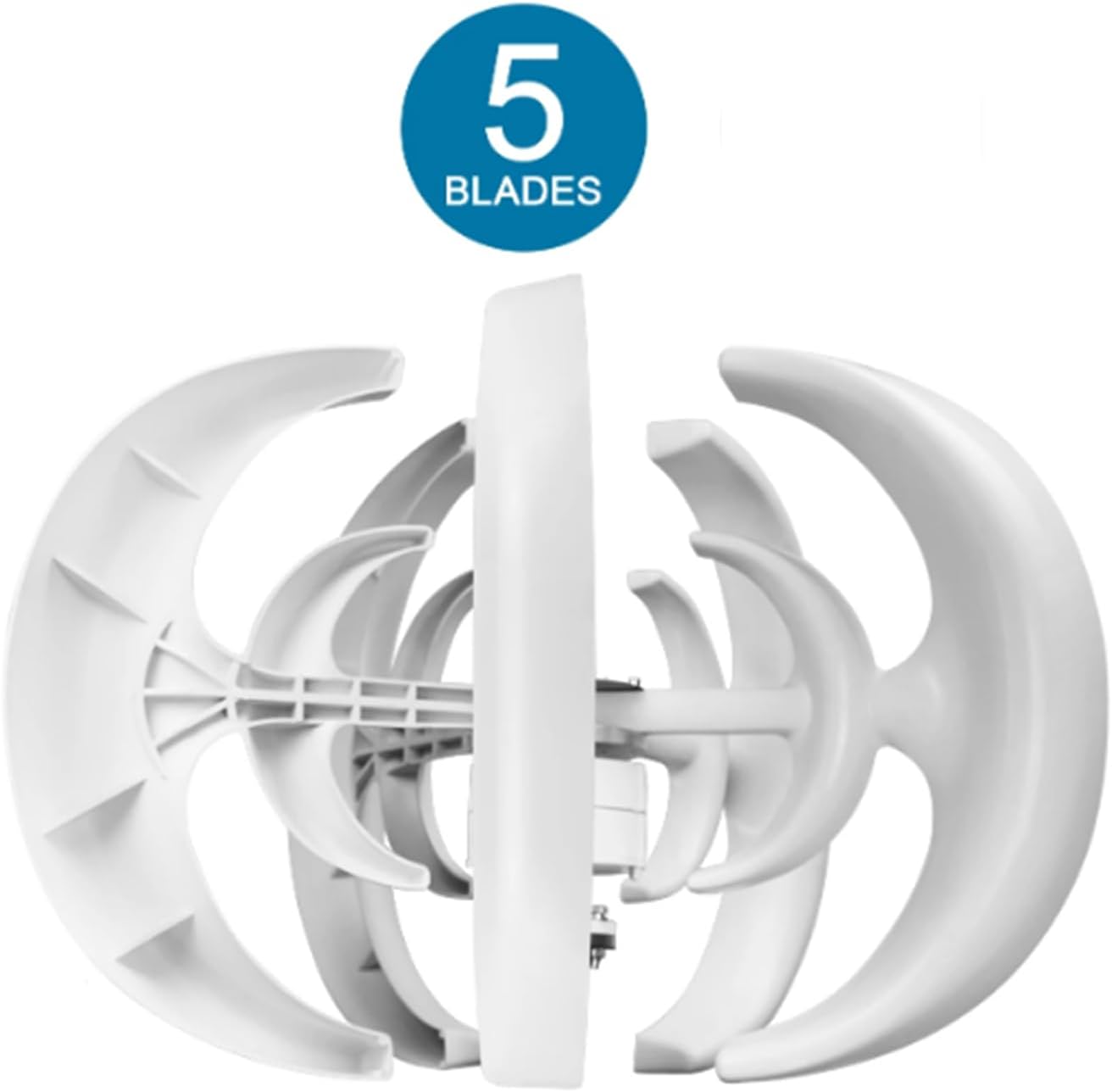 5000W Wind Turbine 5 Blades Generator Portablehigh Efficiency Wind Turbine Free Energy Low Noise Suitable for Outdoor Street Lights 12V-220V