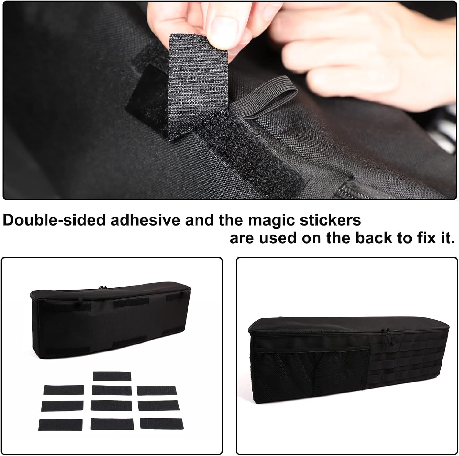 Aunginsy Car Trunk Organizer Compatible with Toyota FJ Cruiser 2007-2021 Trunk Storage Box Left and Right Backseat Hanging Organizer Storage Bag Multi-Compartment Oxford Cloth Space Saving Accessories