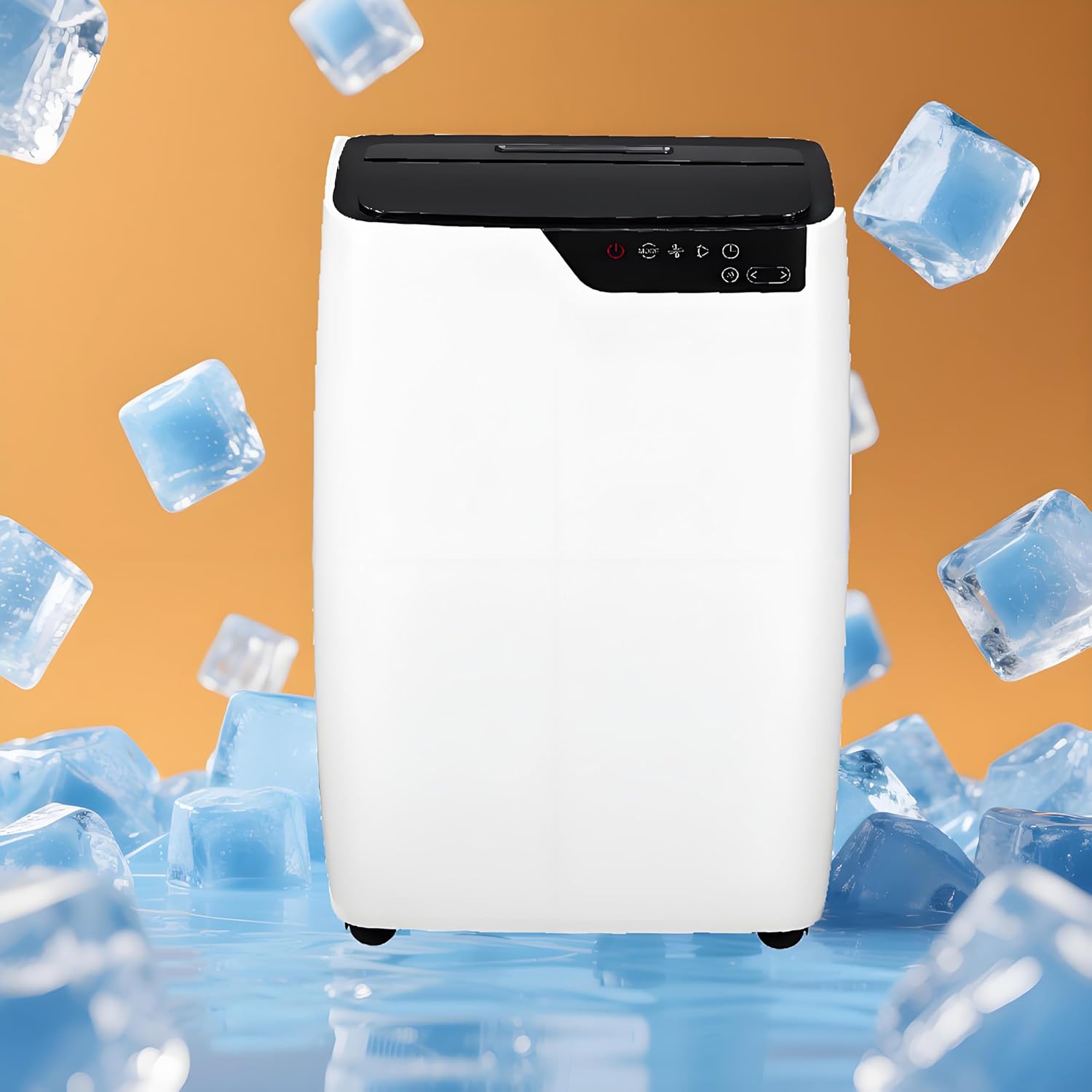 12,000 BTU Portable Air Conditioner, 3-In-1 AC Unit with Built-In Dehumidifier, Compact Standing Air Conditioner for Room Up to 550 Sq. Ft. with Remote and Window Kit, White