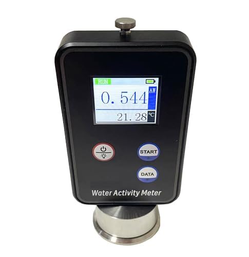 Lab Water Activity Tester Water Activity Monitor with Range 0.000-1.000aw 0.001 High Resolution Accuracy +0.010aw(0.000~0.800aw) Color LCD Display 99 Groups Data Storage