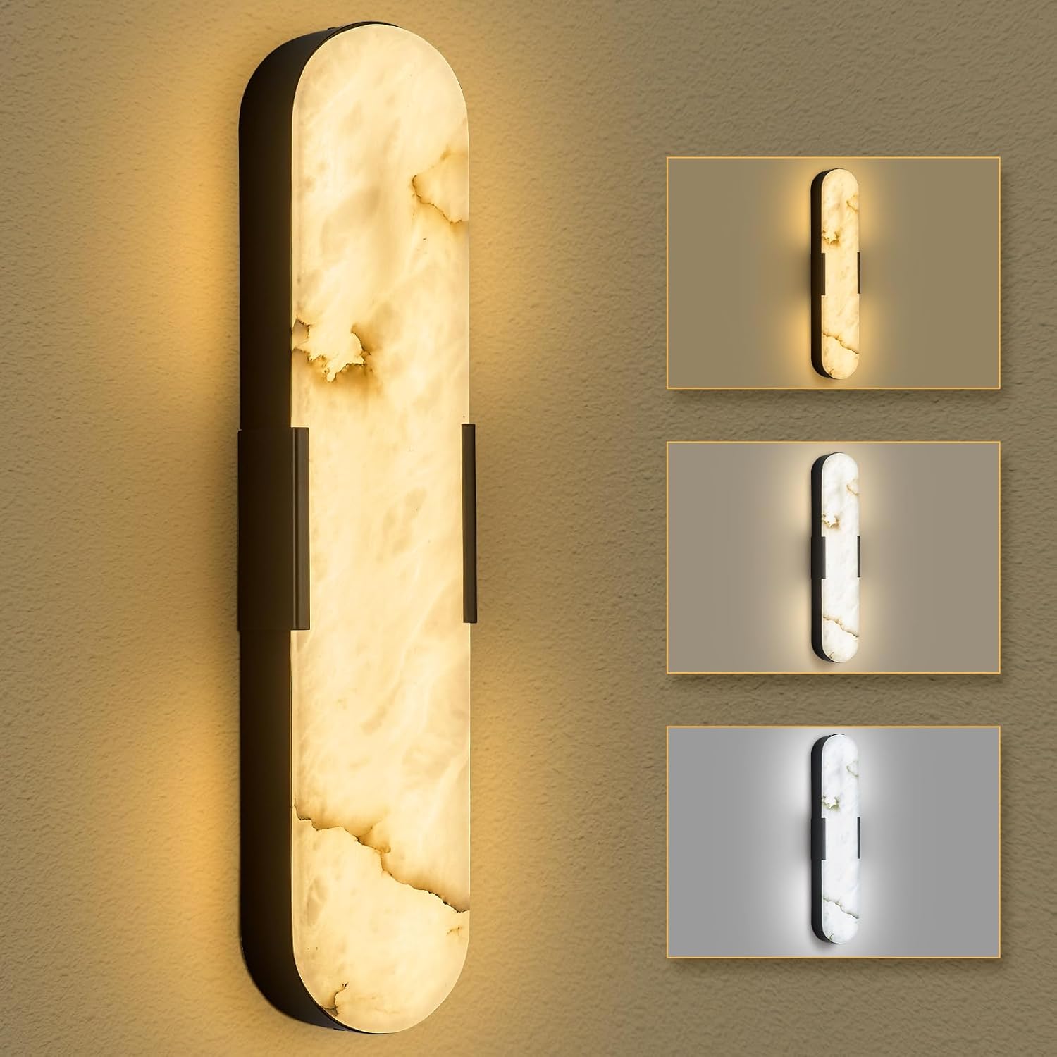 Black Alabaster Wall Sconce,20