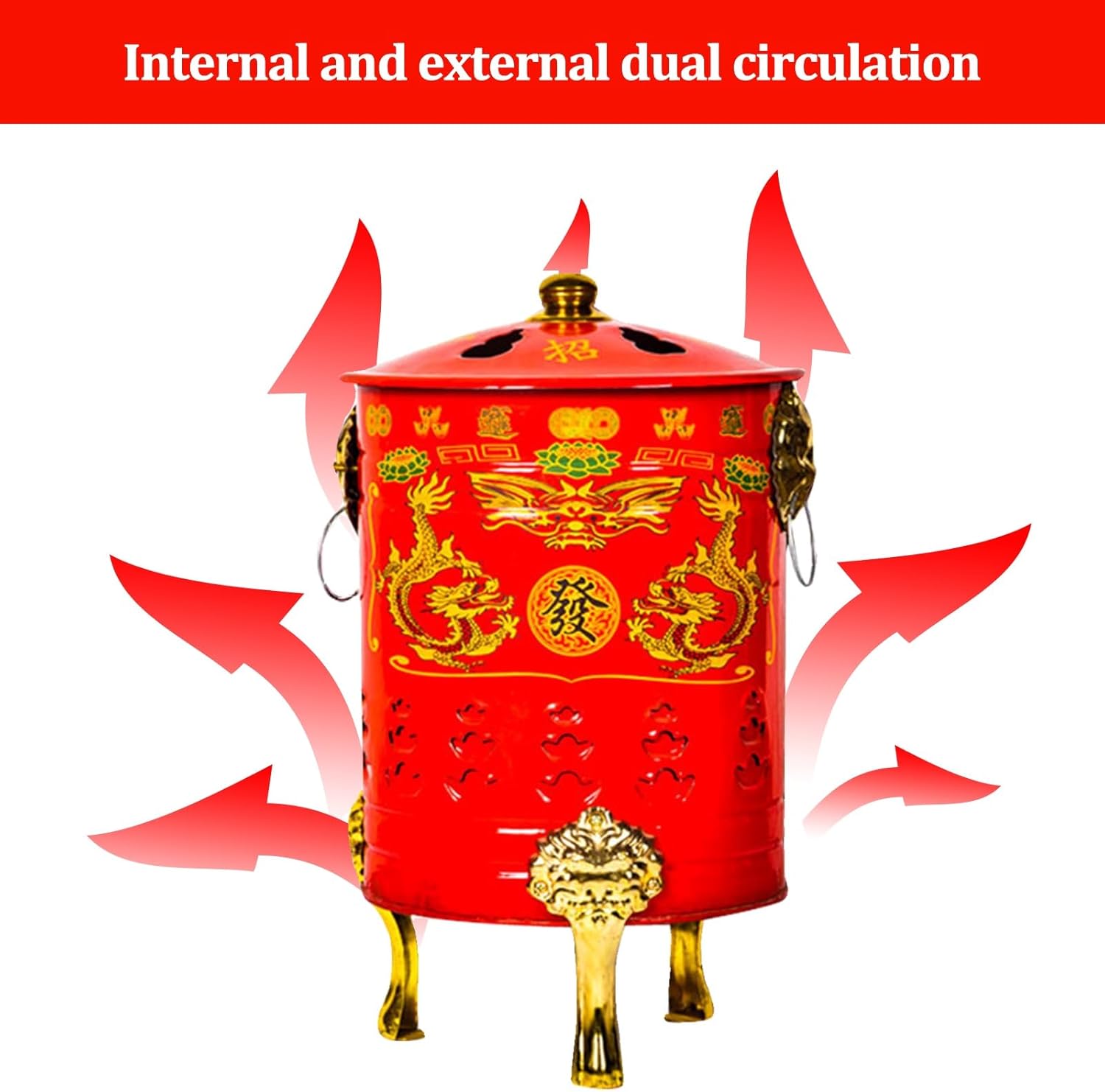 Outdoor Burn Barrel with Grid and Fire Hook, Portable Fire Pit, Burn Cage for Burning Garbage Leaves