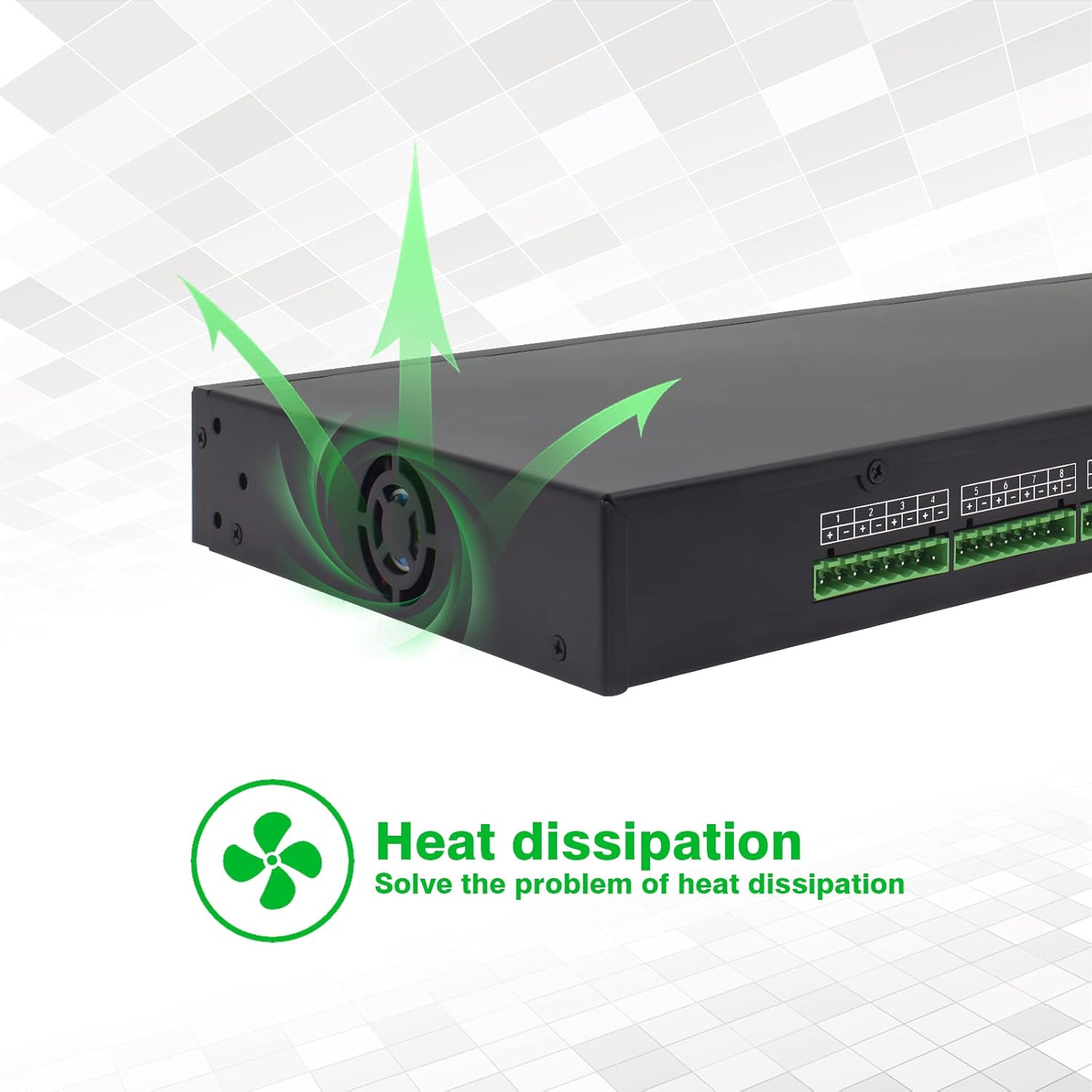 1U 12V 20A 18-Channel Rack Mount Power Supply – 12V 3-5A Distributed DC Output with Reset Fuse, 4 ft Replaceable AC Cord. Ideal for Security Cameras, DVRs, CCTV Systems, by UltraPoE