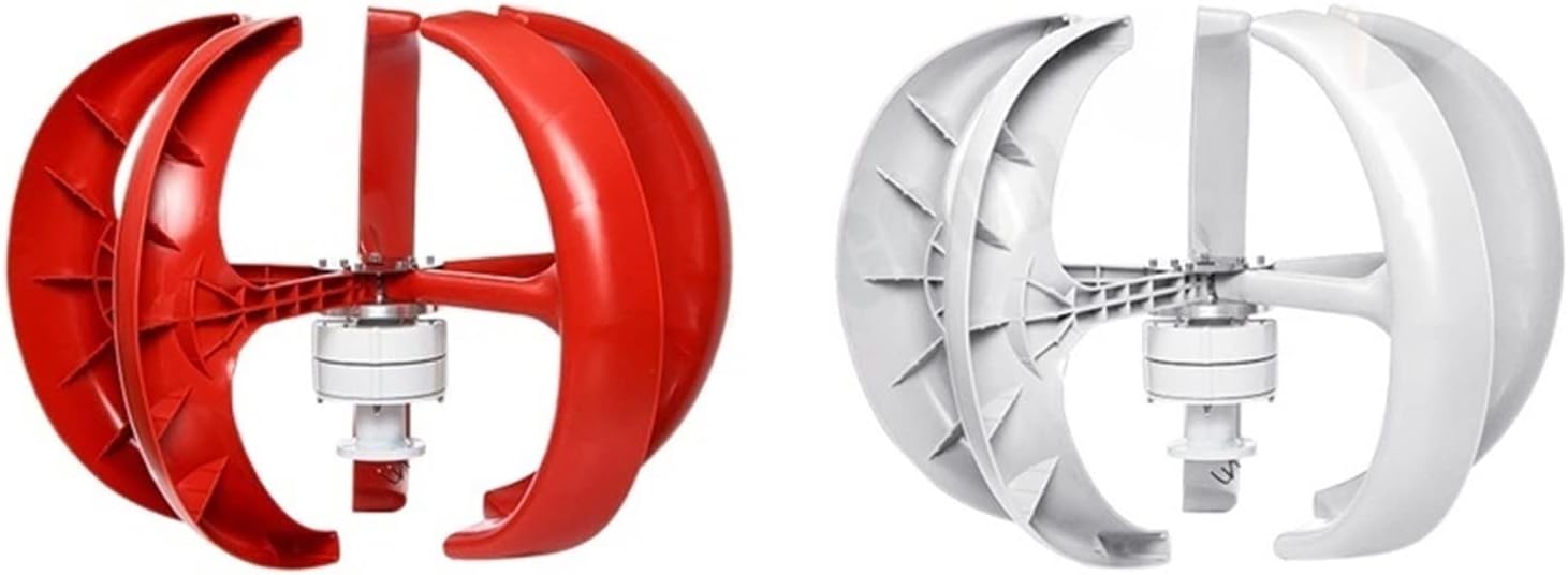 Wind Turbine Generator Kit, 1000W Wind Turbine 12v 24v Vertical Axies Wind Generator VAWT Small Windmill Energy With MPPT Charge Controller Homeuse for Hybrid Solar Wind System(White,MPPT CONTROLLER_2