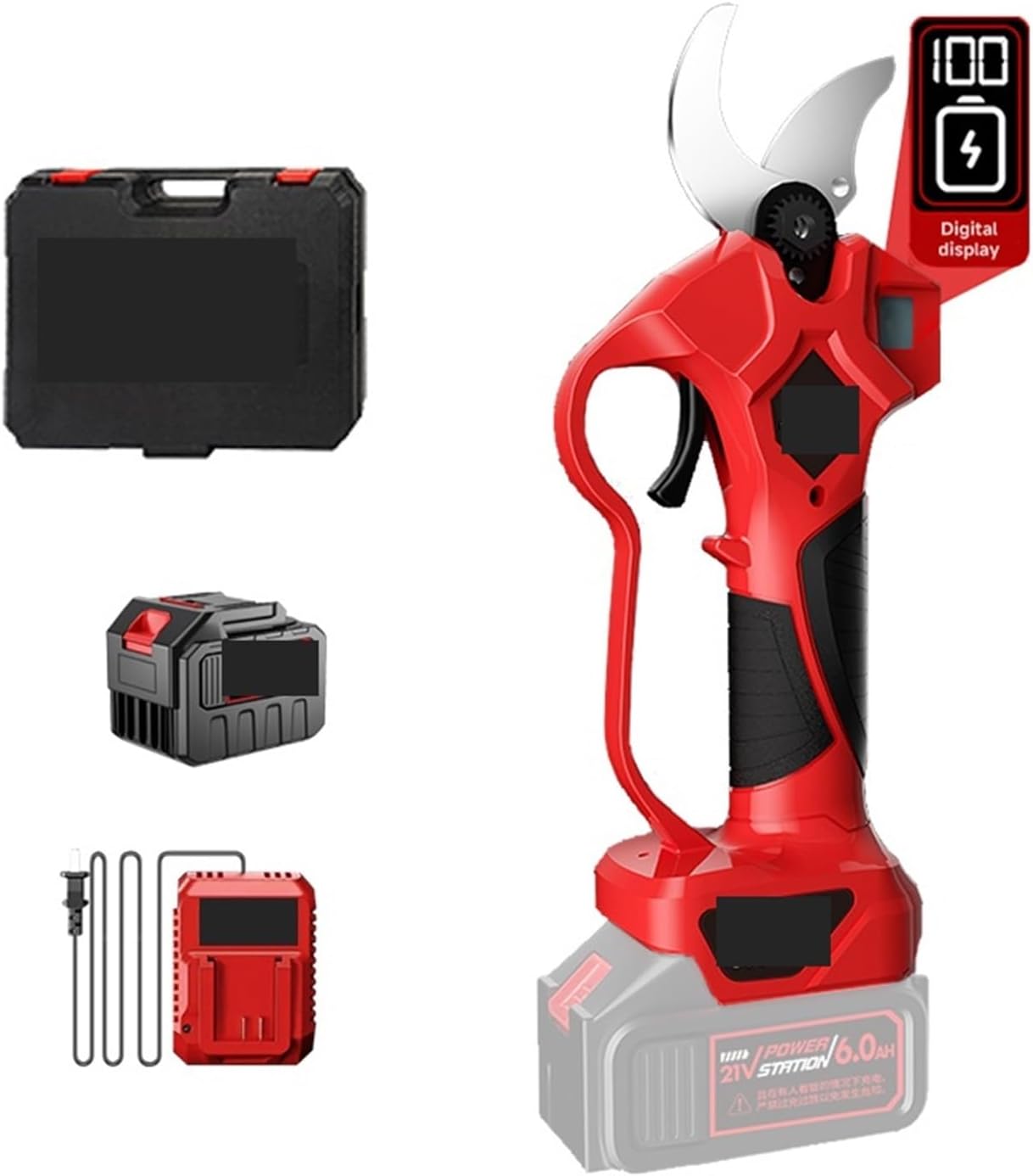 Tree Branch Pruner Electric Pruning Shears 650W Brushless Cordless Pruner Lithium Powered Fruit Tree Bonsai Pruning With Battery Sharp, Ul & Cle (88Vf 1B Z A)