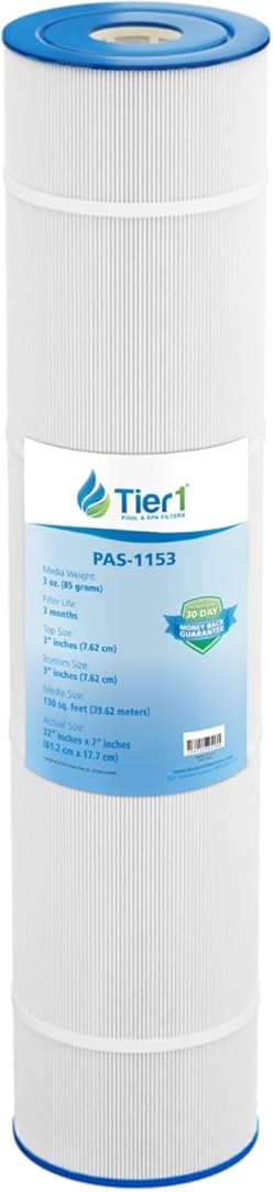 Tier1 Replacement for Pentair CCP520 Pool Filter Cartridge | Compatible with Unicel C-7472, Pleatco PCC130, Filbur FC-1978 | 32-1/16