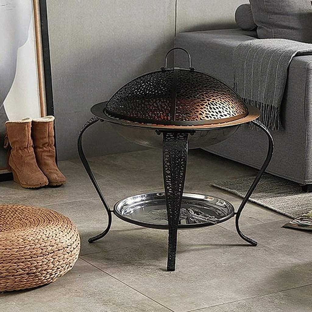Fire pits Multifunction Fire Pit, Fire Pits Outdoor Wood Burning Steel BBQ Grill Firepit Bowl with Mesh Spark Screen Cover Log Grate Wood Fire Fire Pit
