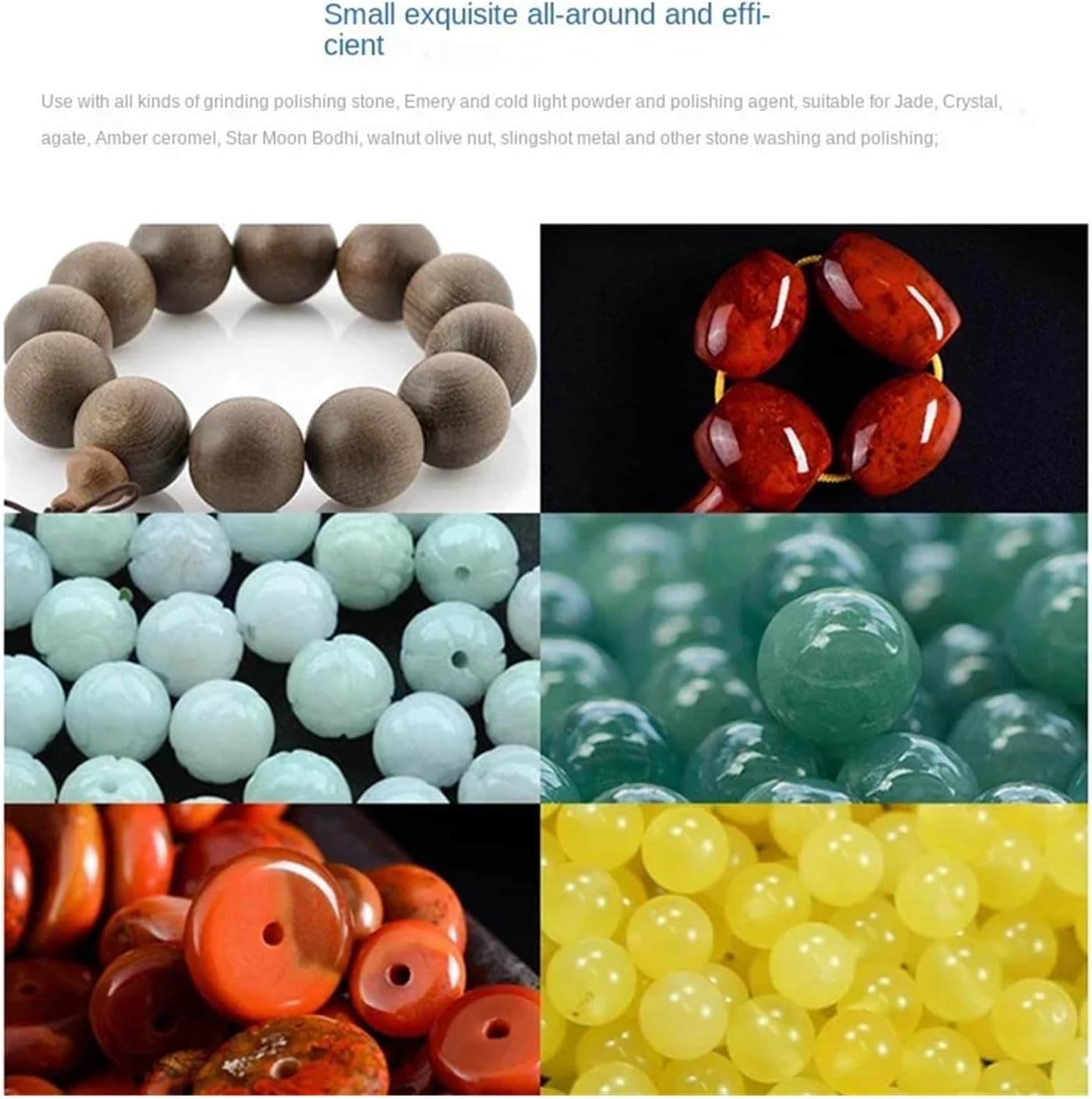 Vibratory Tumbler, Jewelry Vibration Polishing Bucket Burnishing Grinding Rock Drum Machine Making Tool Low Noise, High Speed Grinding(8 inch)