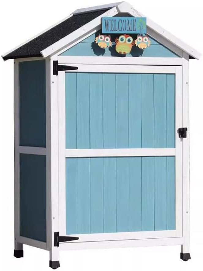 Storage Lockers Outdoor Patio Utility Closet, Lockable House, Garden, Patio, Backyard Storage Box Waterproof Outdoor Tool Shed Shelf