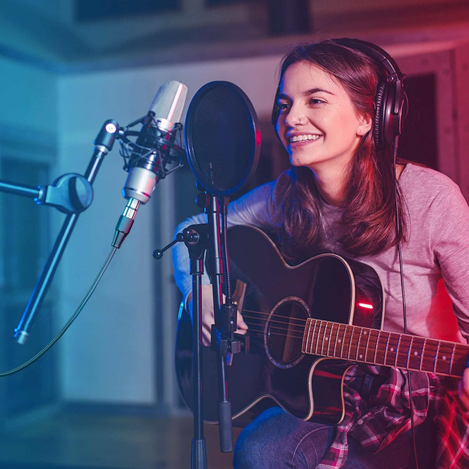 EBXYA XLR Cable 25ft 10 Packs - Balanced Microphone Cable with 3-Pin XLR Male to Female Mic Speaker Cable, Black