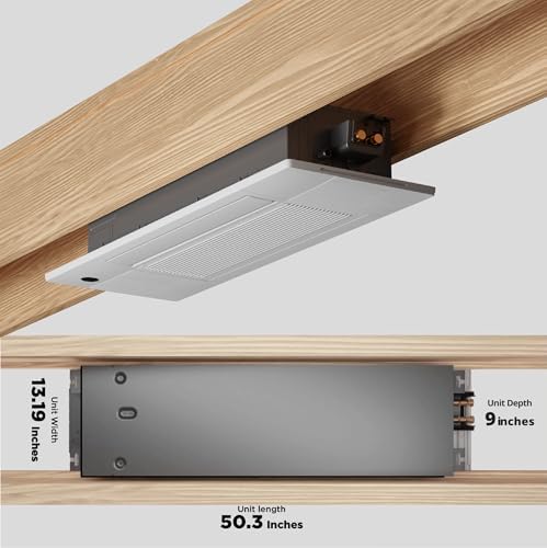 Cooper & Hunter 19,000 BTU Hyper Heat 2-Zone Ductless Mini Split Air Conditioner & Heat Pump – 6K+6K 1-Way Ceiling Cassette Air Handlers – 22 SEER2 – 25FT Installation Kits – 230V