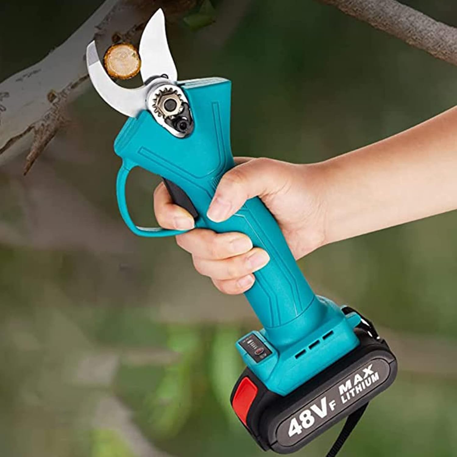 Electric Pruning Shears with 2 Battery Professional Cordless Garden Trimmer Secateurs 30Mm Cutting Diameter Tree Secateurs Pruner