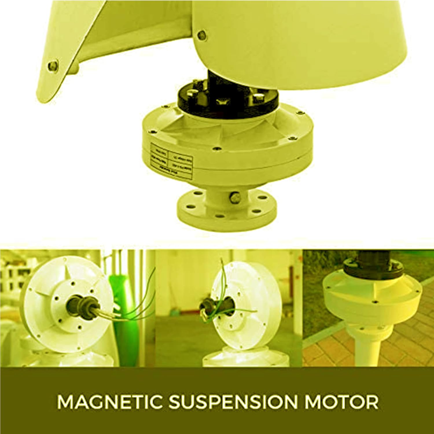 Vertical Spiral Wind Power Turbine Generator, 2000W Helix Magnetic Levitation Axis Wind Turbine Wind Generator Power for Outdoor Garden Boat