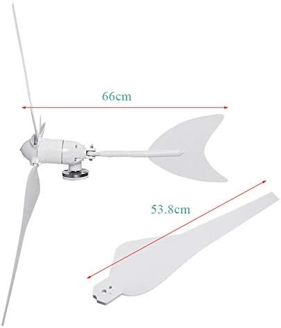800W 3 Blade Horizontal Wind Generator 12V/24V Wind Turbines Generator Windmill Energy Turbines Charge with Controller for Home,24v
