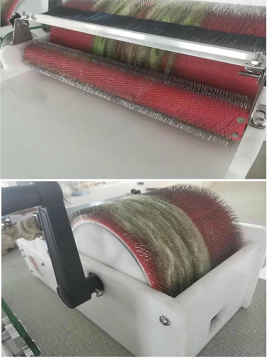 Heavy Duty Drum Carder, Manual Wool Carding Machine with Aluminum Alloy Speed Change Wheel and Belt Drive, Needle Density: 90 TPI, Perfect for Handcrafting and Textile Projects~/