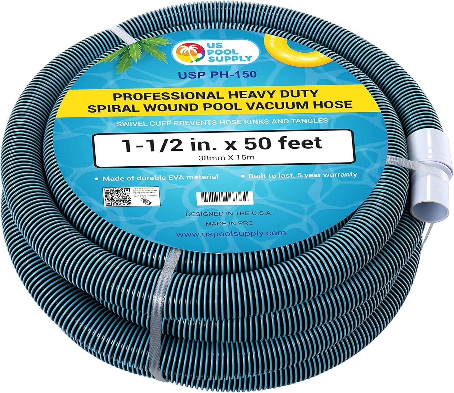 U.S. Pool Supply Pool Vacuum Hose - 1-1/2