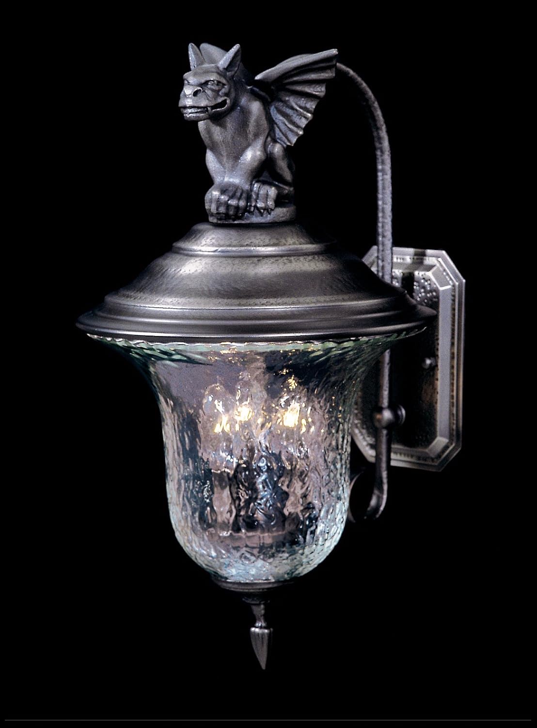 Framburg 8505 Iron 3-Light Carcassonne Exterior Wall Mount, Iron