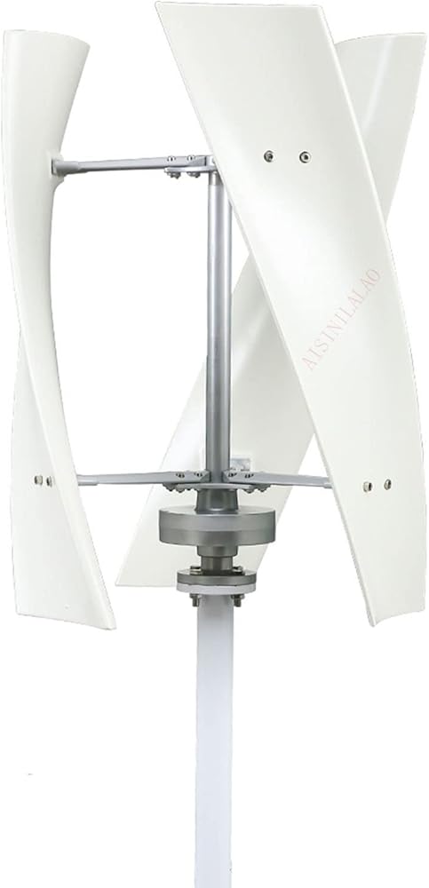 Vertical Wind Turbine Generator, 5000W AC 12V 24V 48V Wind Generator Kit with 3 Blade Windmill Generator Charge Controller for Wind Power, Solar Energy, and Batteries