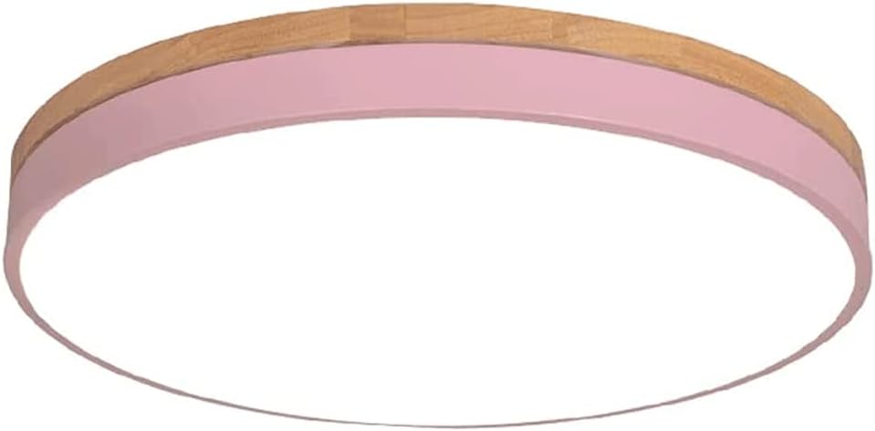 LED Ceiling Lights, Color Modern Flush Mount Lighting Fixture, Round Shaped Wood Ceiling Lamp,30W,6000K Cool White Easy to Install Ceiling Lamp