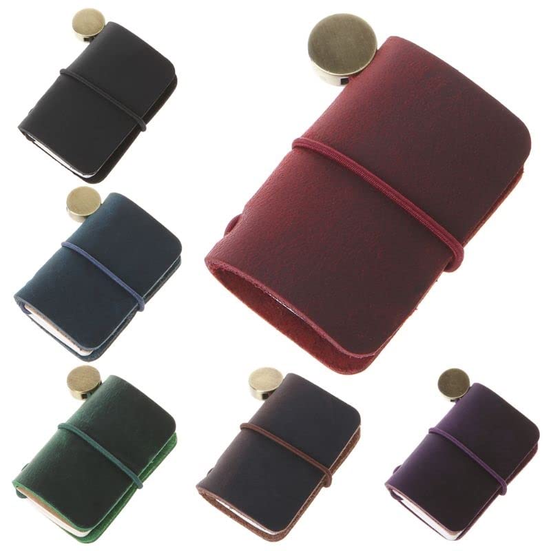 MVNOIRE Portable Leather Travel Book Mini Journal Booklet Handmade Cover With Insert Brochure Creative Accessories Writing Gifts For Men