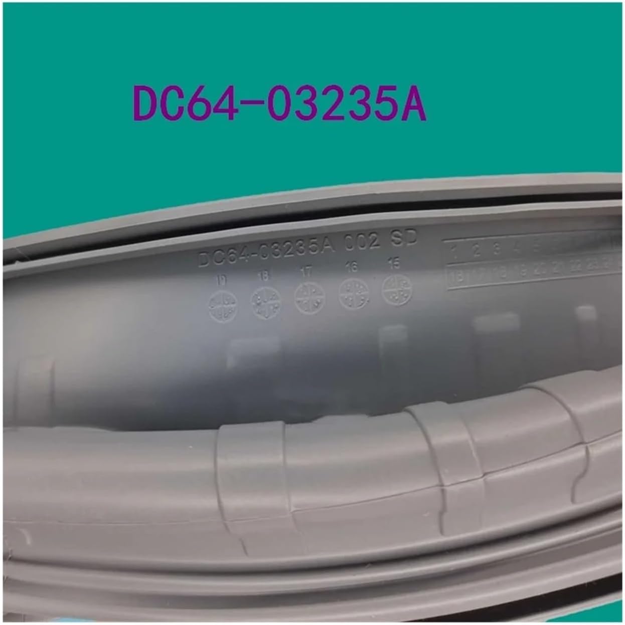 Washing Machine Rubber Seal Waterproof Rubber Ring, Compatible For Samsung DC64-03235A DC64-01995A DC64-00922A,drum Washing Machine Door Seal Ring(DC64-00922A)