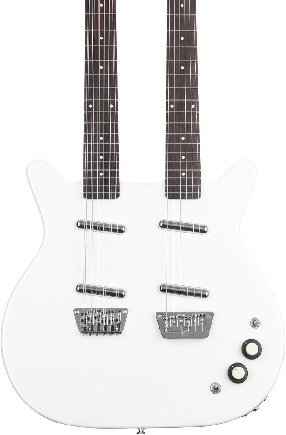 Danelectro Doubleneck Electric Guitar - White Pearl