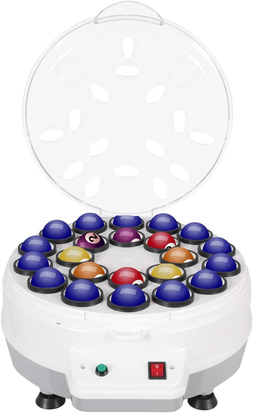 Automatic Pool Balls Cleaner, 22-Ball Plate Electric Pool Ball Cleaning Machine, 110V 2000rpm Billiards Ball Polishing Washing Machine