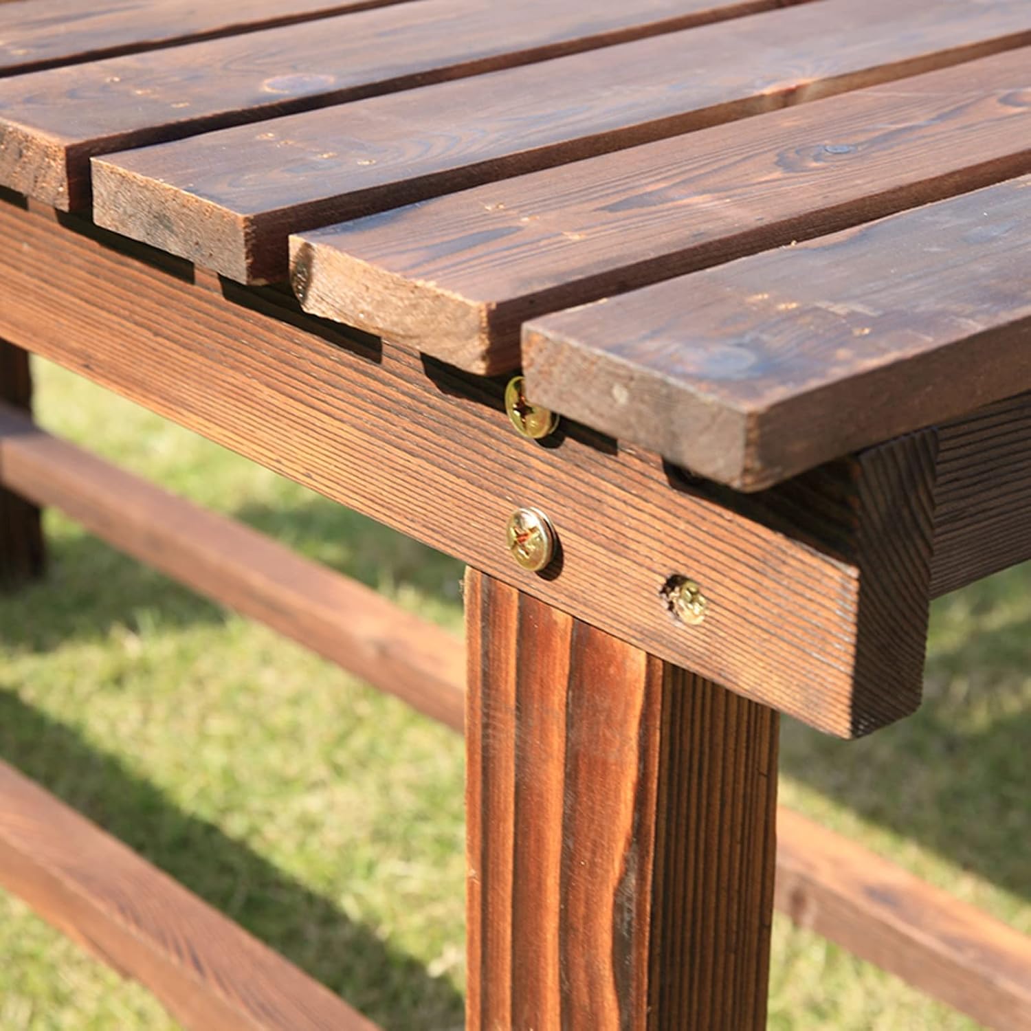 Outdoor Wood Bench Indoor Backless Porch Rustic Square Fir Log Solid Wood Fire Pit Bench for Patio Garden Deck and Backyard,H:40cm/15.7