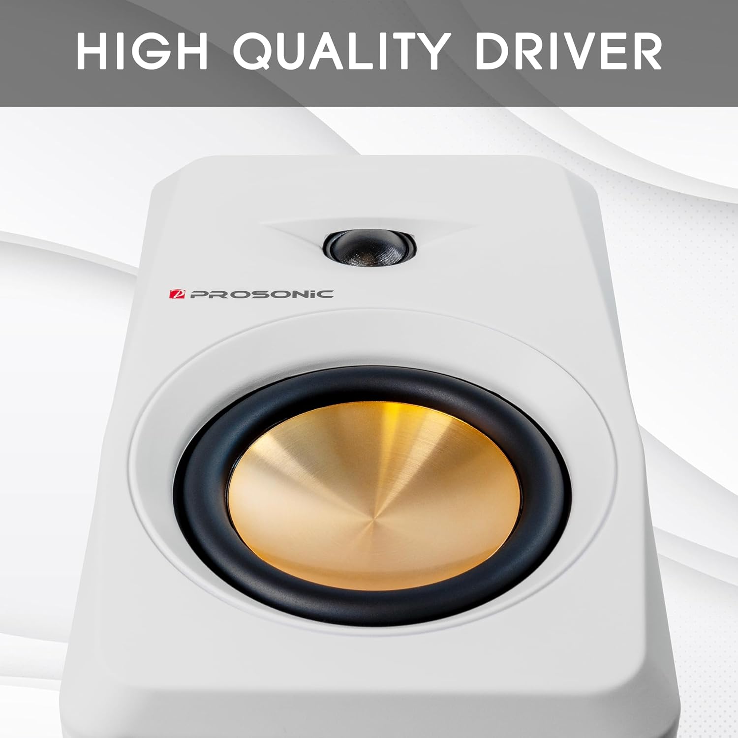 Prosonic BT30 Powered Bluetooth Bookshelf Speakers, Studio Monitor, Home Theater, Turntable, with Optical Input, Coaxial Input, Aux Inputs, 4