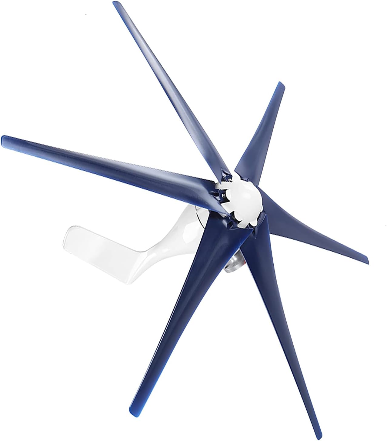 100W High Efficiency 6-Blade Wind Turbines Generator Power Supply Homes Industrial Blue 12/24/48V (12V)