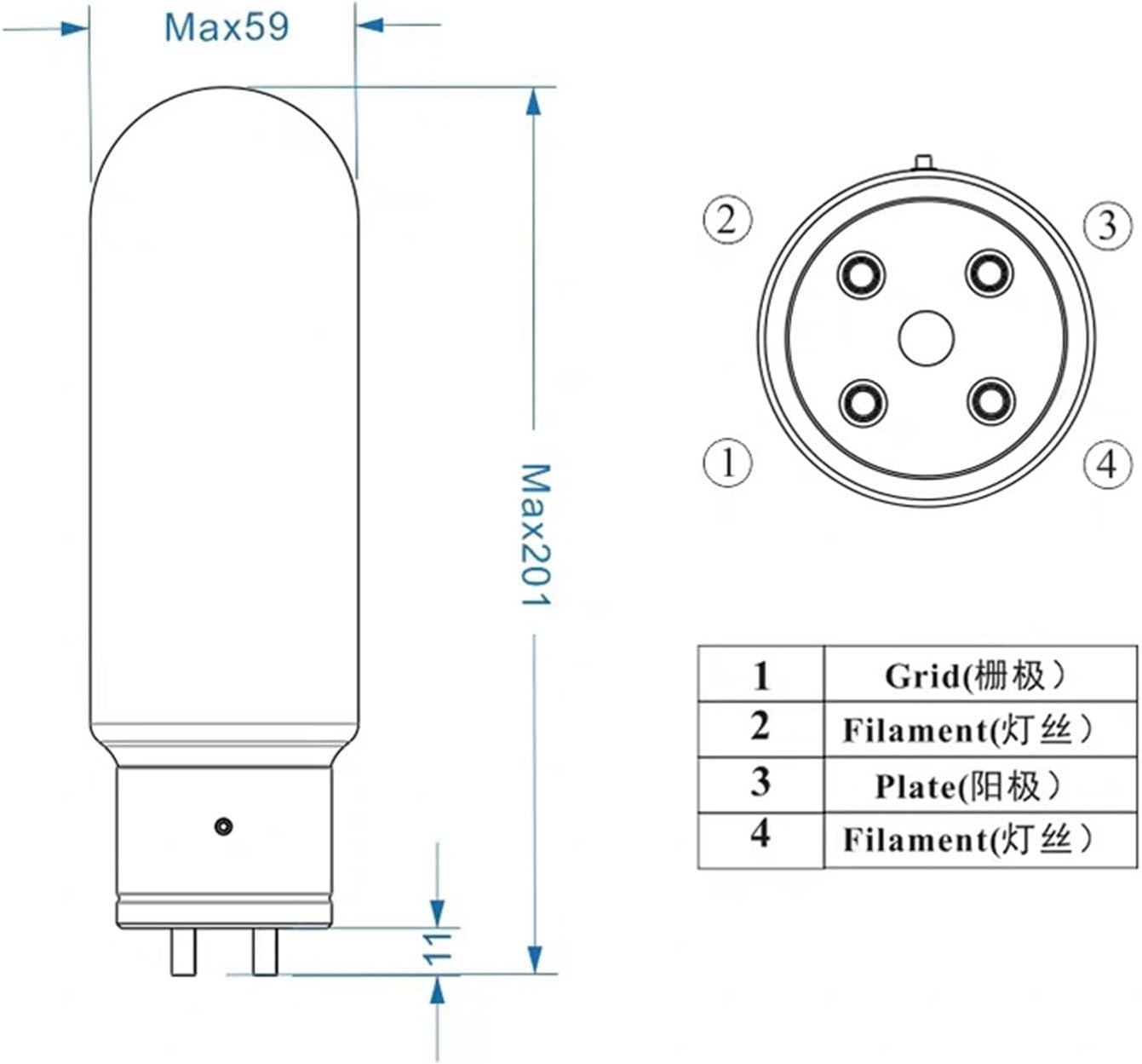 The 805A Tube Replaces The 805 FU-5 Tube for Audio amplifiers Providing an Exact Parameter Match(2 pcs)