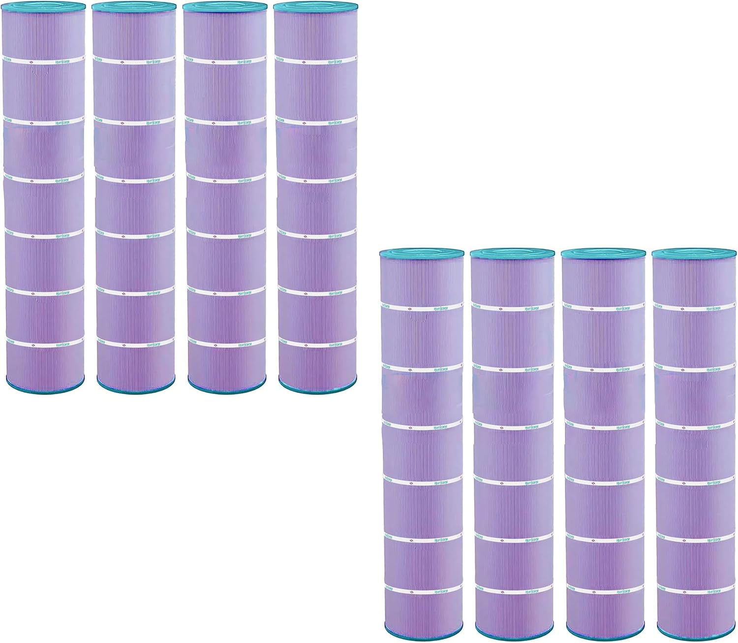 Hurricane Filters 8 Pack HF7494-04P Purple Platinum Pool Filter Cartridge - Replacement for PA131, Unicel C-7494, Filbur FC-1227, Hayward SwimClear C5030, C5025, C5020